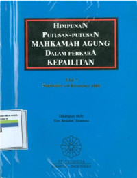 Image of Himpunan putusan-putusan Mahkamah Agung dalam perkara kepailitan: jilid 7 September S/D Desember 2000