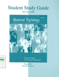 Image of Student study guide for use with abnormal pshycology clinical perspectives on psychological disorders