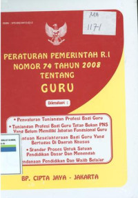 Image of Peraturan pemerintah RI nomor 74 tahun 2008 tentang guru