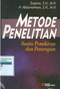 Metode Penelitian: Suatu Pemikiran Dan Penerapan