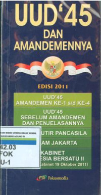 Image of Undang-undang 1945 dan Amandemennya (Amandemen pertama sampai keempat): Edisi 2011