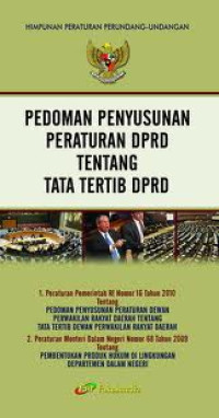 Image of Pedoman penyusunan peraturan DPRD  tentang tata tertib DPRD