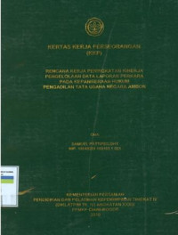 Image of Diklat PIM IV: Rencana kerja peningkatan kinerja pengelolaan data laporan perkara  pada kepaniteraan hukum pengadilan tata usaha ambon