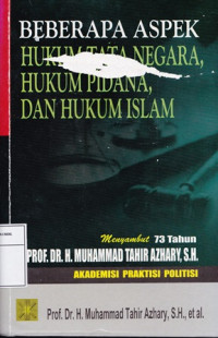 Image of Beberapa aspek hukum tata negara hukum pidana dan hukum islam