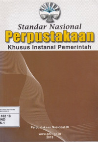 Standar Nasional Perpustakaan Khusus Instansi Pemerintah