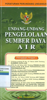 Image of Peraturan Perundang-Undangan: Undang-Undang Pengelolaan Sumber Daya Air
