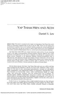 Image of Yap Thiam Hien and Aceh