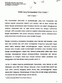 Image of Politik uang permasalahan etika politik