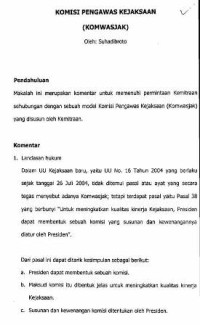 Image of Komisi Pengawas Kejaksaan (KOMWASJAK)