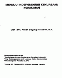 Image of Menuju Indepedensi Kekuasaan Kehakiman