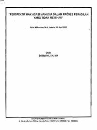 Perspektif hak ssasi manusia dalam proses peradilan yang tidak berpihak