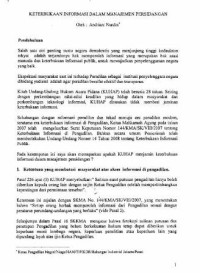 Keterbukaan informasi dalam manajemen persidangan