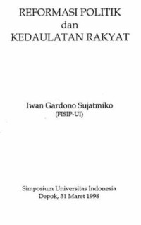 Image of Reformasi politik dan kedaulatan rakyat