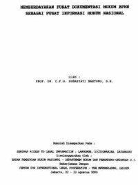 Image of Memberdayakan pusat dokumentasi hukum BPHN sebagai pusat informasi  hukum nasional