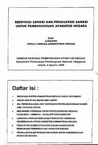 Image of Redefenisi sankri dan penguatan sankri untuk pembangunan aparatur negara