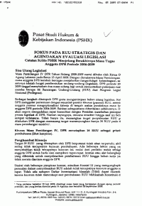 Image of Pusat studi hukum dan kebijakan Indonesia: Catatan krisis PSHK menjelang berakhirnya masa tugas anggota DPR periode 2004 - 2009