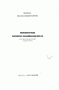 Image of Meningkatkan kapasitas kelembagaan BPK RI