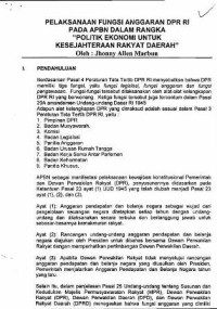 Image of Pelaksanaan fungsi anggaran DPR pada APBN dalam rangka 